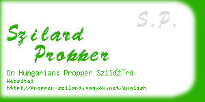 szilard propper business card